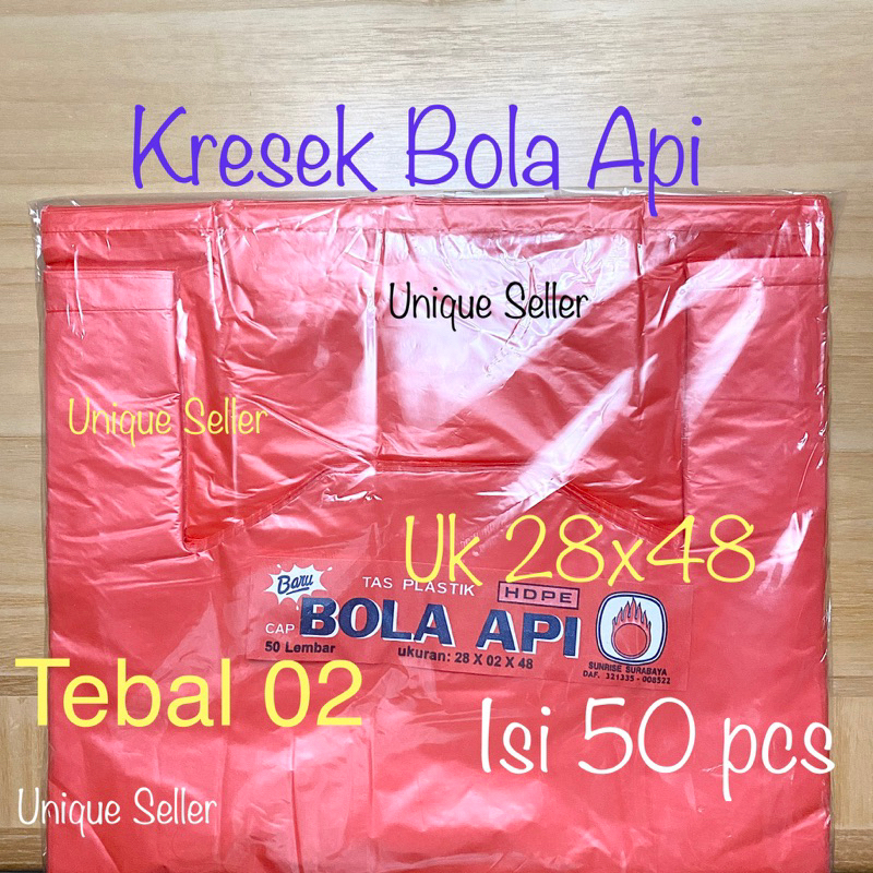 Kresek Gading Surya 28x48 Putih Merah Hitam Tebal 02 isi 50 pcs / Kresek Kilat Sunrise Bola Api 28x48 Tebal 02 / Kantong Kresek Gading Surya Kilat Sunrise Bola Api Uk 28 Putih Hitam Merah / Kresek HDPE Gading Surya Sunrise Kilat Hitam Putih Merah 28x48x02