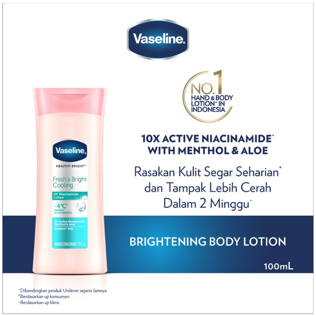 Vaseline Lotion Healthy Bright Fresh &amp; Bright Cooling 100ml