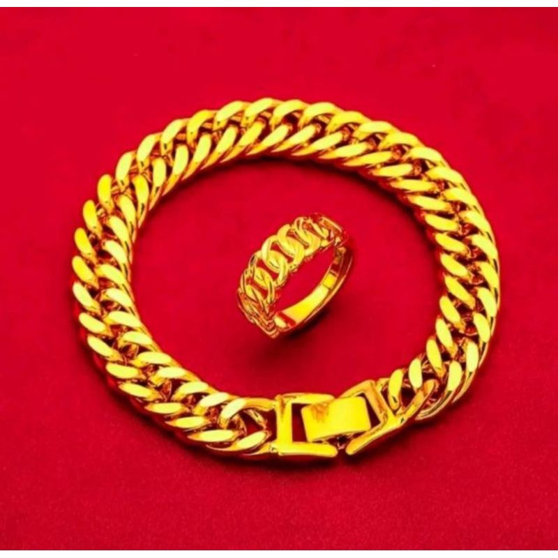 gelang tangan rantai dewasa import free cincin rantai terbuat dari coin di lapisi dengan emas asli a
