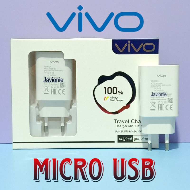 Charger Casan VIVO Micro USB Y01 Y02 Y02t Y11 Y12 Y12s Y15 Y15s Y17 Y19 Y20 Y20i Y20S G V9 V11 V11i V15 PRO 18W ORI Fast Charging