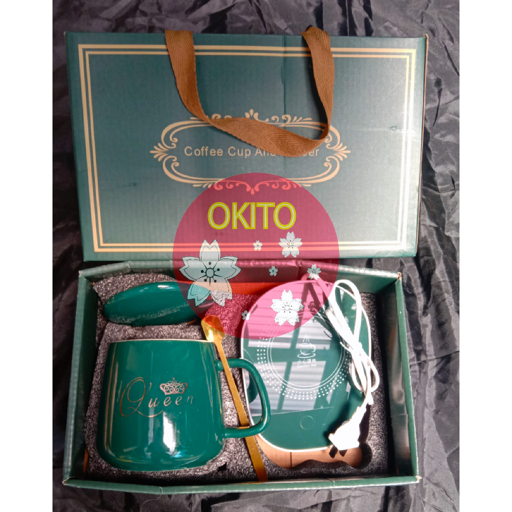 hampers/ kado Mug Set Pemanas Mug Set + pad elektrik
