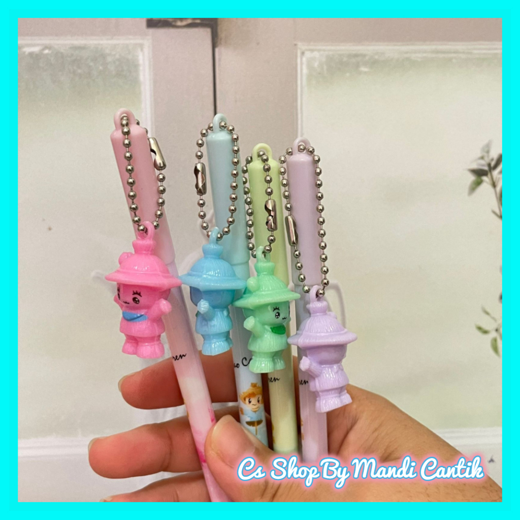 

Pulpen Gel Gantungan Murah Karakter Boneka kayu Orang Orangan Sawah Cute Pastel Bisa Cod