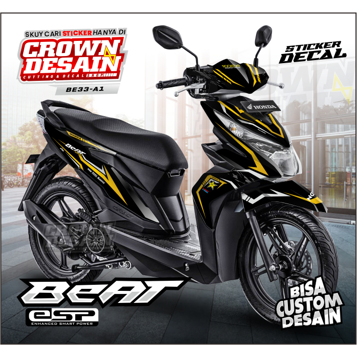 Sticker Decal Beat ESP Street Rockstar Fullbody - Decal Stiker Beat ESP 2017-2018-2019 - Striping Be