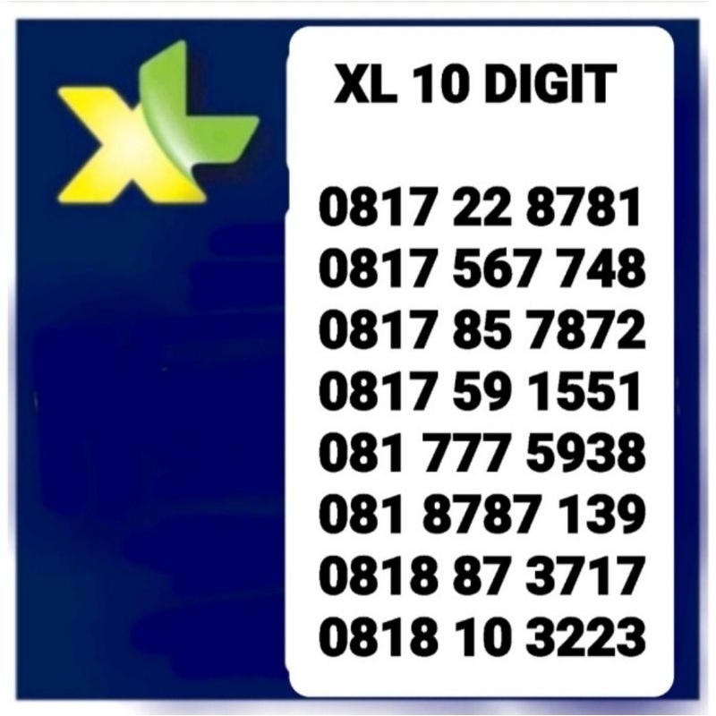nomor cantik xl 10 digit  prabayar bukan paskabayar/prioritas