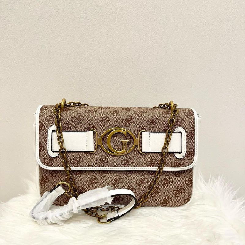 GS motif list putih / TAS GUESS / TAS GS / TAS WANITA