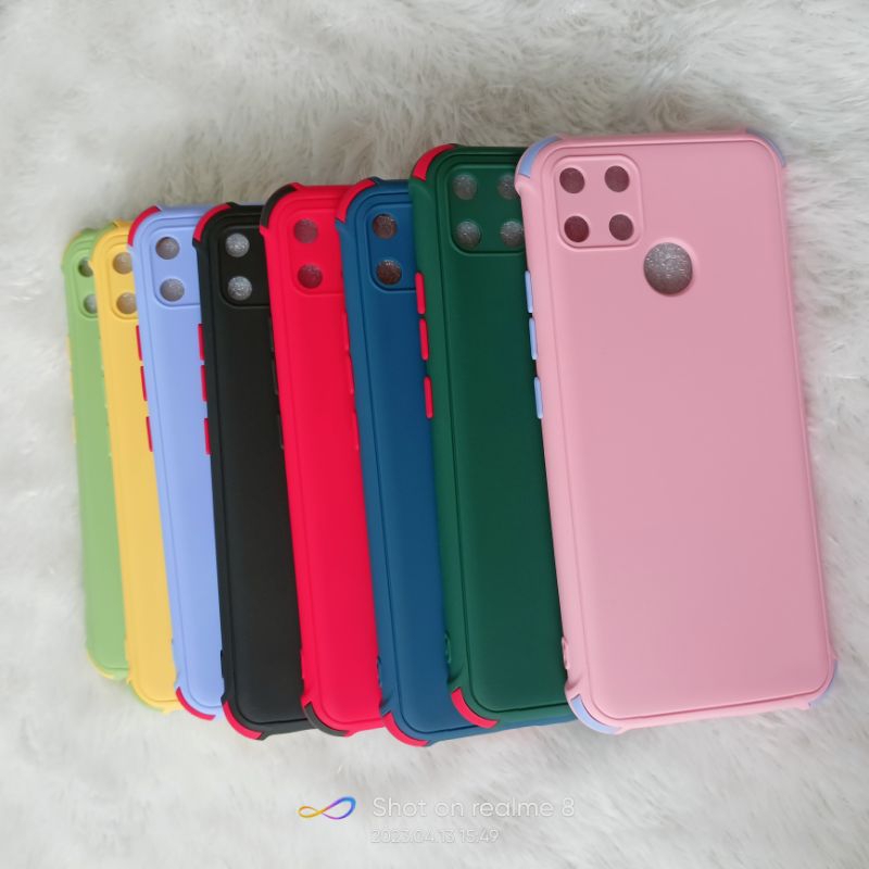 Softcase macaron pro camera+Anti krek realme C12