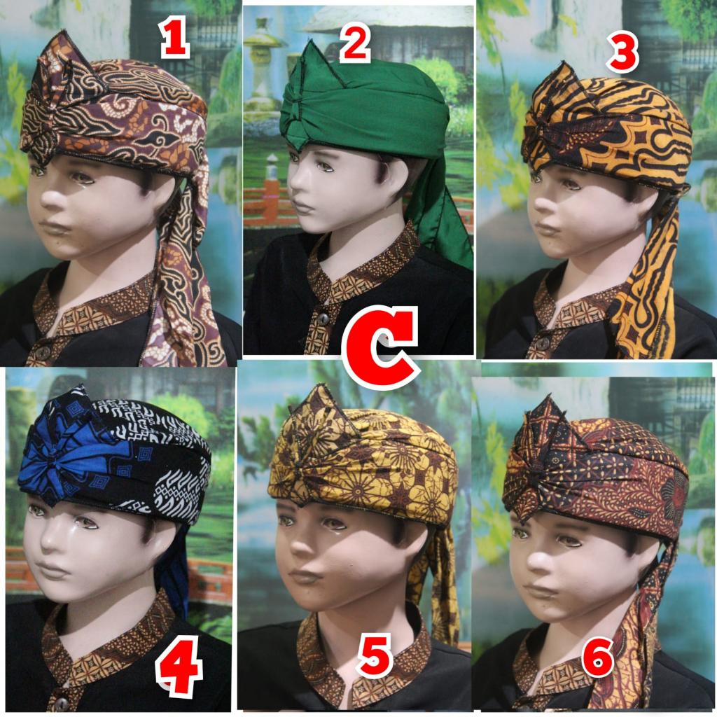 iket kepala blangkon ANAK 1-10 TAHUN tradisional sunda jawa model atas full tutup min order 10 pcs (GS 04)