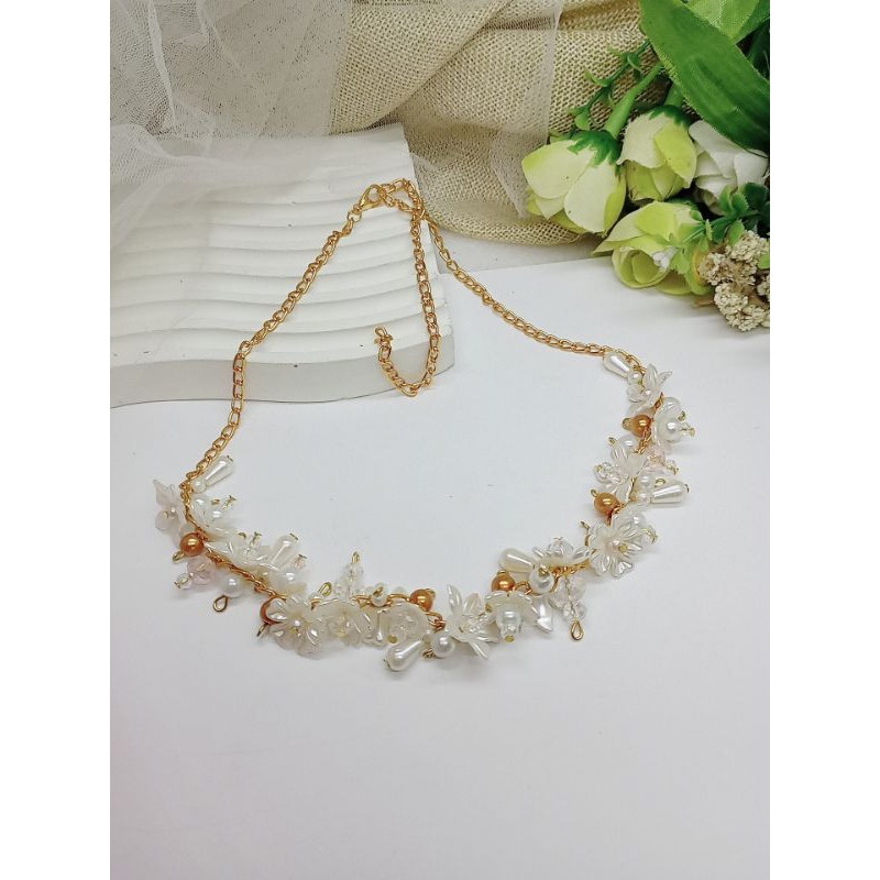 Kalung Hijab Bunga Jasmine Necklace Beads by Yasafa