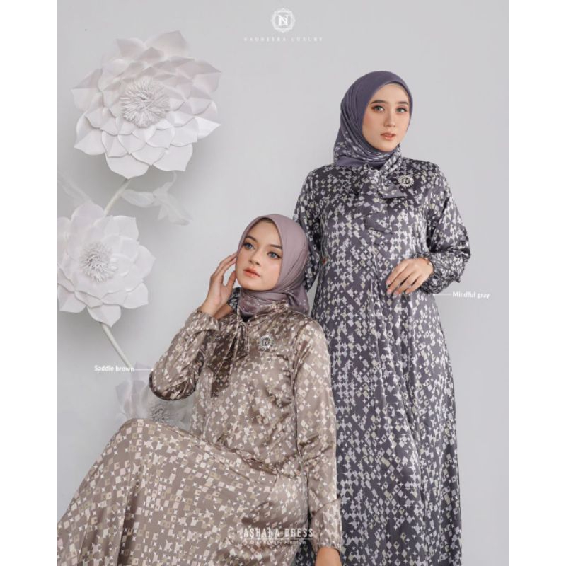 ASHANA DRESS & SCARF (bisa set atau terpisah) Dior armany premium ORIGINAL NADHEERA LUXURY