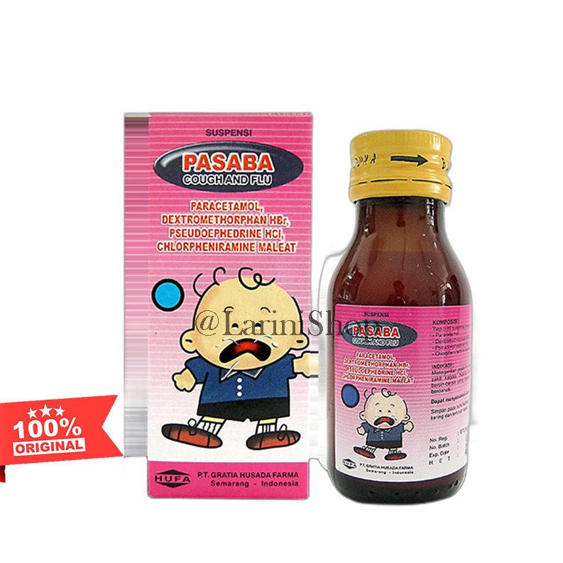 PASABA SIRUP & COUGH AND FLU SIRUP 60 ML OBAT BATUK BERDAHAK KARENA ALERGI