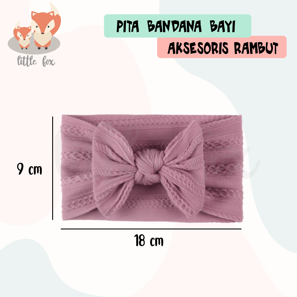 PITA BANDO BABY GIRL / BANDANA BAYI ANAK CEWEK / AKSESORIS RAMBUT LUCU PEREMPUAN