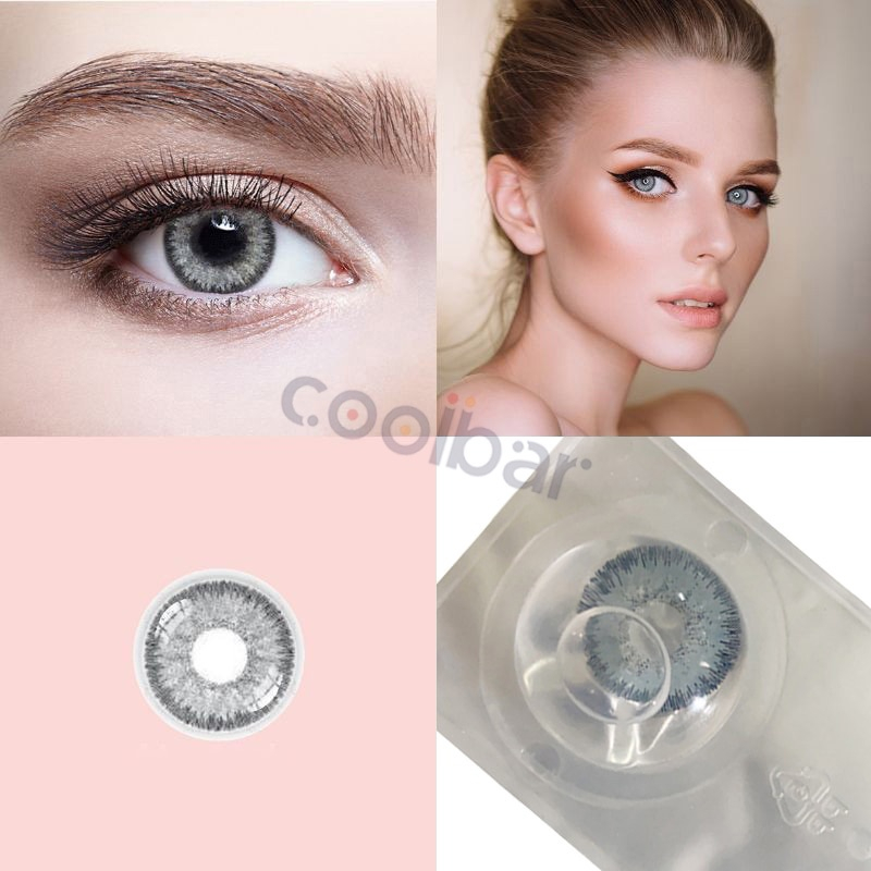 COOLBAR soflent lensa mata kontak warna diameter 14.2 MM softlens minus normal gray brown(0.00 s/d -3.00)