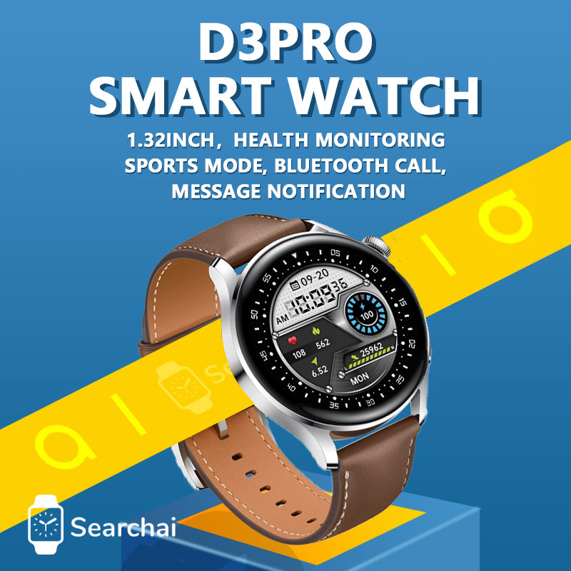 Original D3Pro Smart Watch ✅1.32&quot; Screen 280mAh Bluetooth Call Outdoor Sports / Custom wallpaper music playback jam tangan pintar Blood Pressure Oxygen Fitness Sportwatch PK GT3PRO/GT2