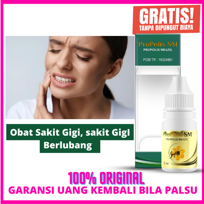 Obat Sakit Gigi, Obat Tetes Gigi Berlubang,Obat Gigi Bolong,Sakit Gigi Nyutnyutan Propolis SM Brazil
