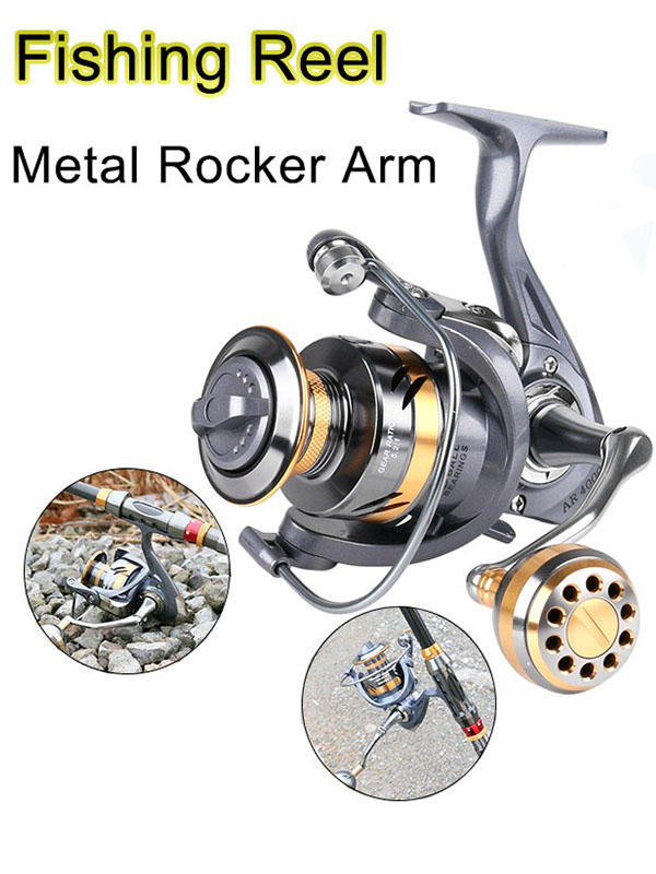 Rill alat Pancing pena power handle 5.2:1 AR3000-5000 Kerekan joran Pancing Drag Max 10kg Rell senar