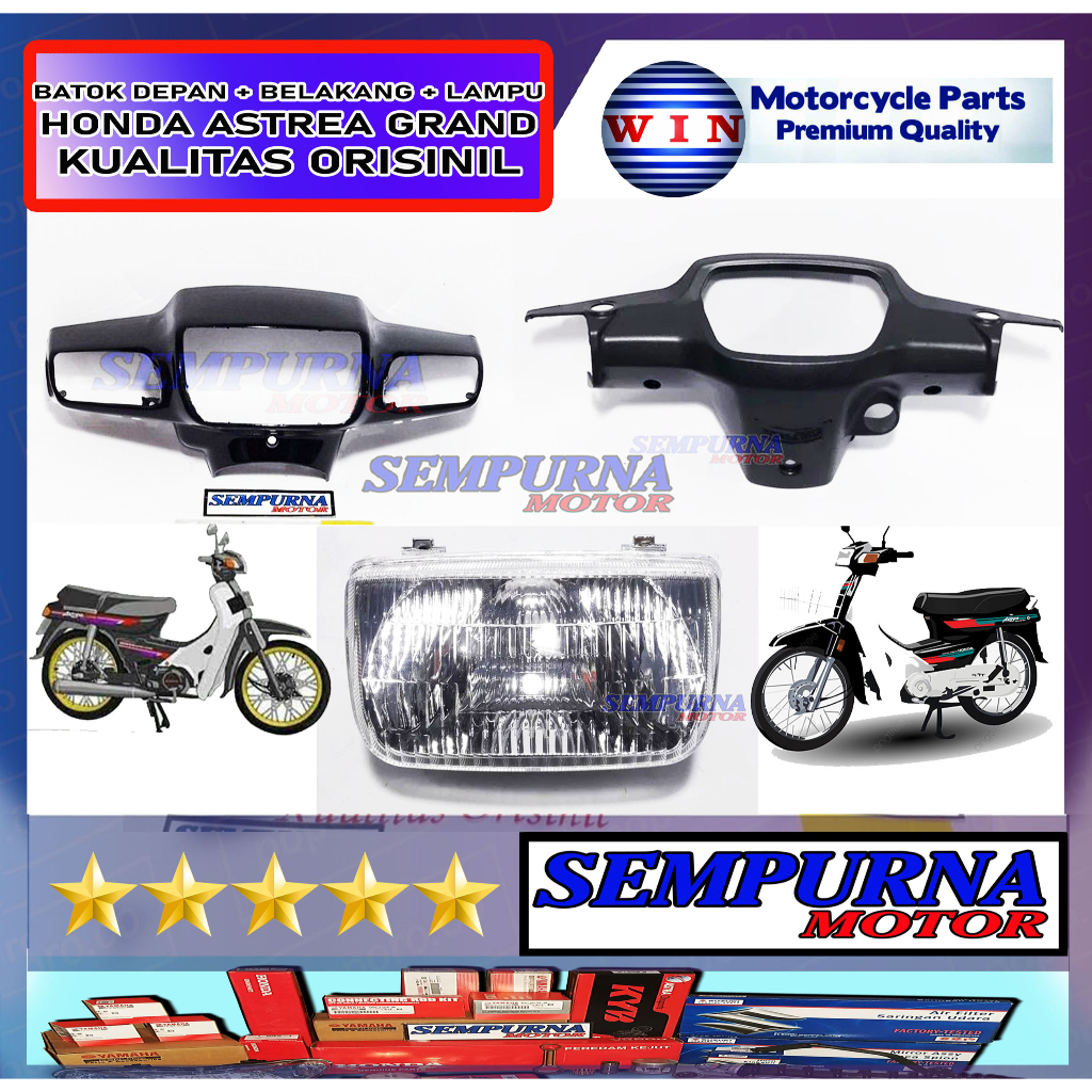 Merek Win Kualitas Original Satu Set Batok Depan Belakang Lampu Depan Astrea Grand