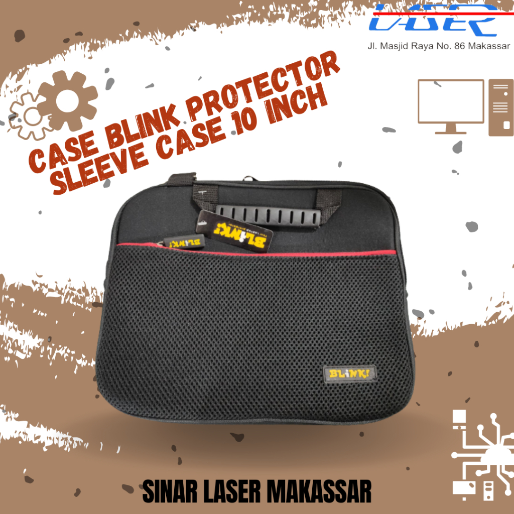 TAS LAPTOP BLINK PROTECTOR SLEEVE CASE 10" / 14" BLACK / CASE LAPTOP DENGAN BERBAGAI UKURAN