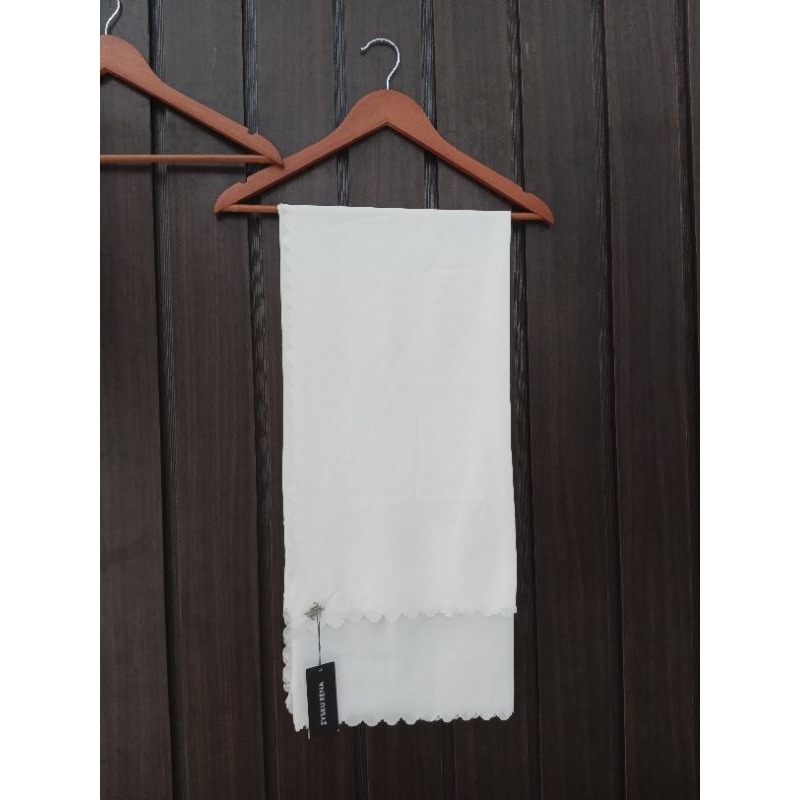 hijab scraft voal zysku xena set cardi putih zysku