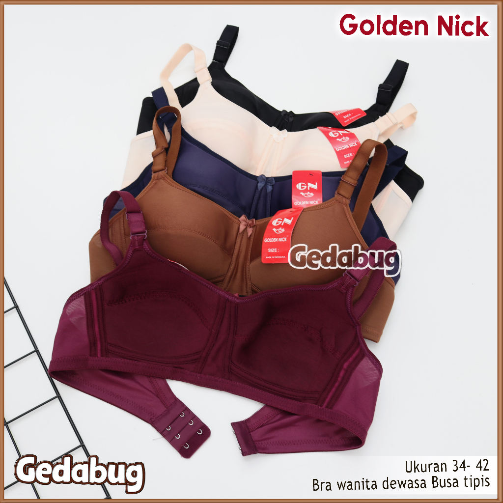 Bra wanita Golden Nick K 363 | BH Wanita dewasa Busa tipis tanpa kawat Kancing 2 | Golden Nick