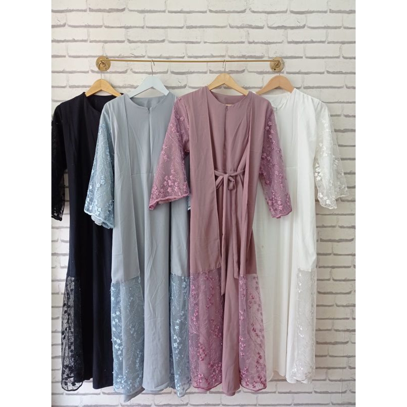 Guzel Exclusive Abaya Jumbo Ld 120/Abaya Ceruti Babydoll Jumbo/Abaya Full Furing/Abaya Kondangan