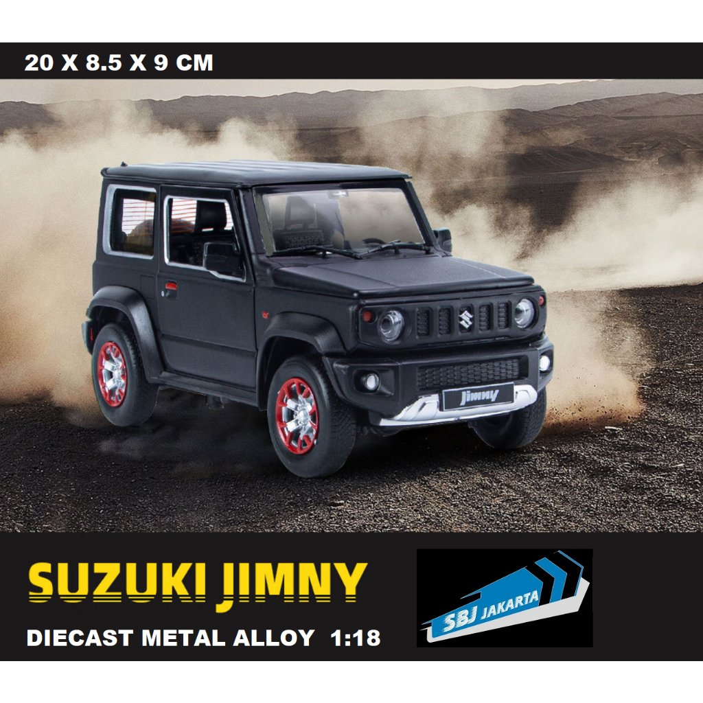 Diecast mobil SUZUKI JIMNY SKALA 1:18 Original Official licensed Ukuran Besar Metal alloy Series