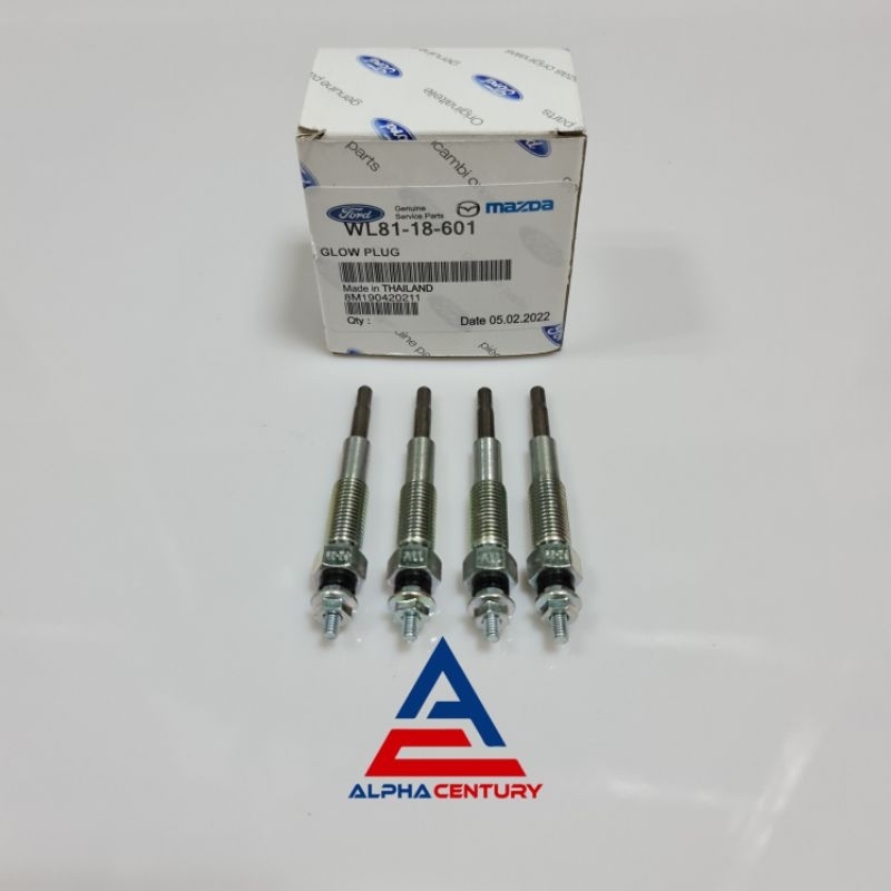 BUSI PEMANAS GLOWPLUG ISI 4 FORD RANGER BT50 11V  GARANSI 1BULAN