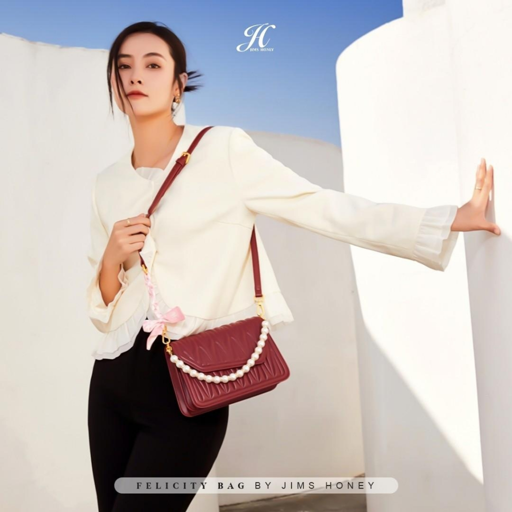 Jims Honey Felicity Bag Tas Selempang Wanita Hand Bag Kekinian Import JH