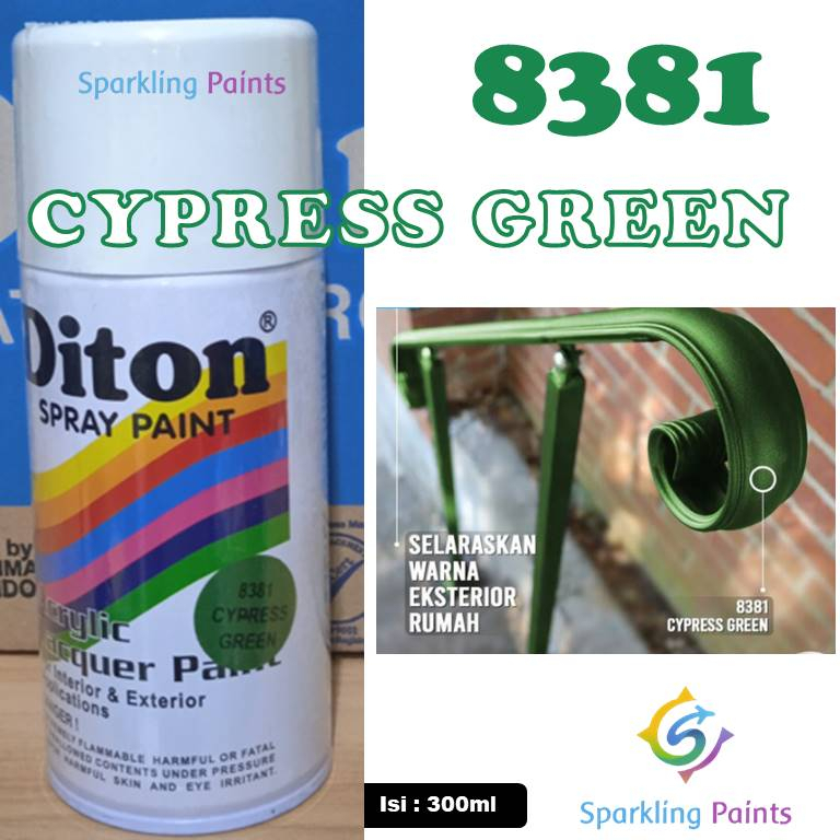 Pilox Diton Cypress Green 8381 300ml Warna Hijau Metalik Metallic Sepeda Motor Mobil