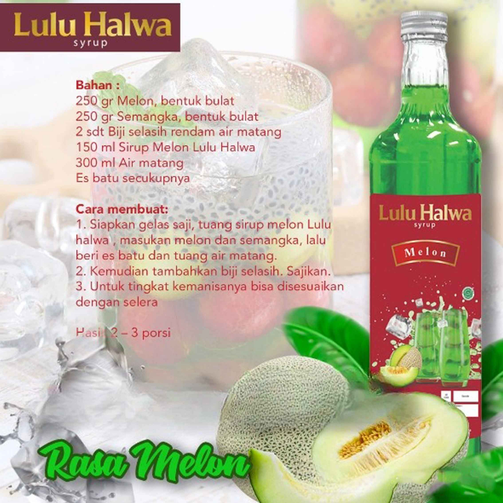 Minuman Sirup* Lulu Halwa* Sirup Rasa Melon* 650ml