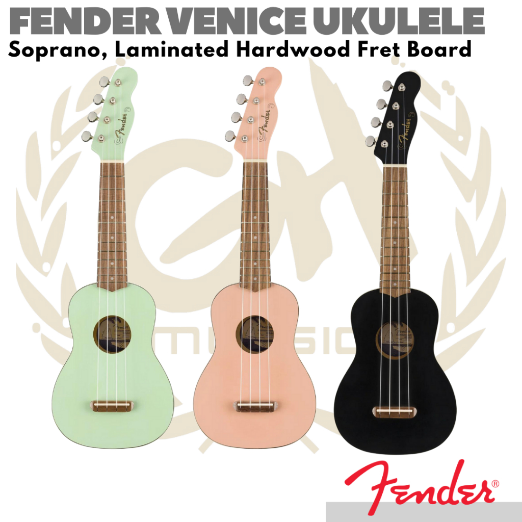 FENDER VENICE Soprano Ukulele Hardwood