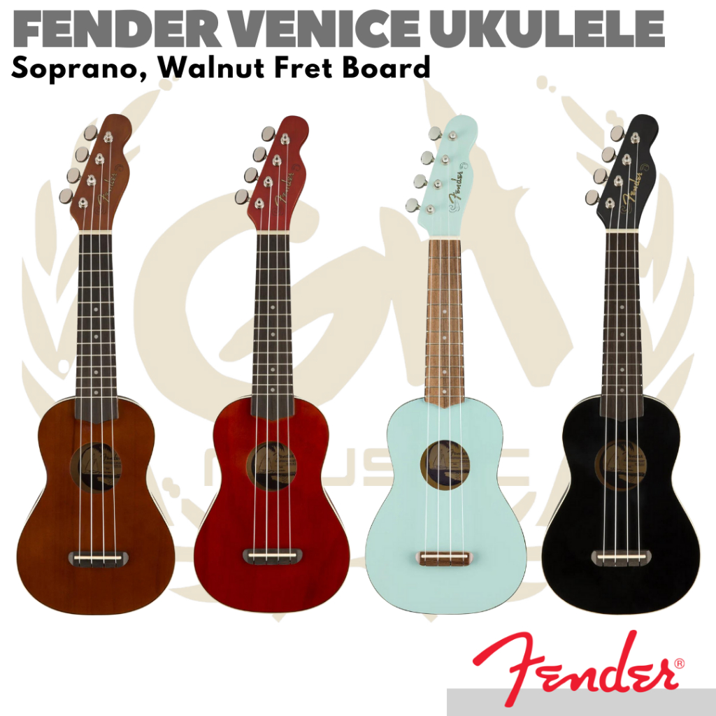 FENDER VENICE Soprano Ukulele Walnut