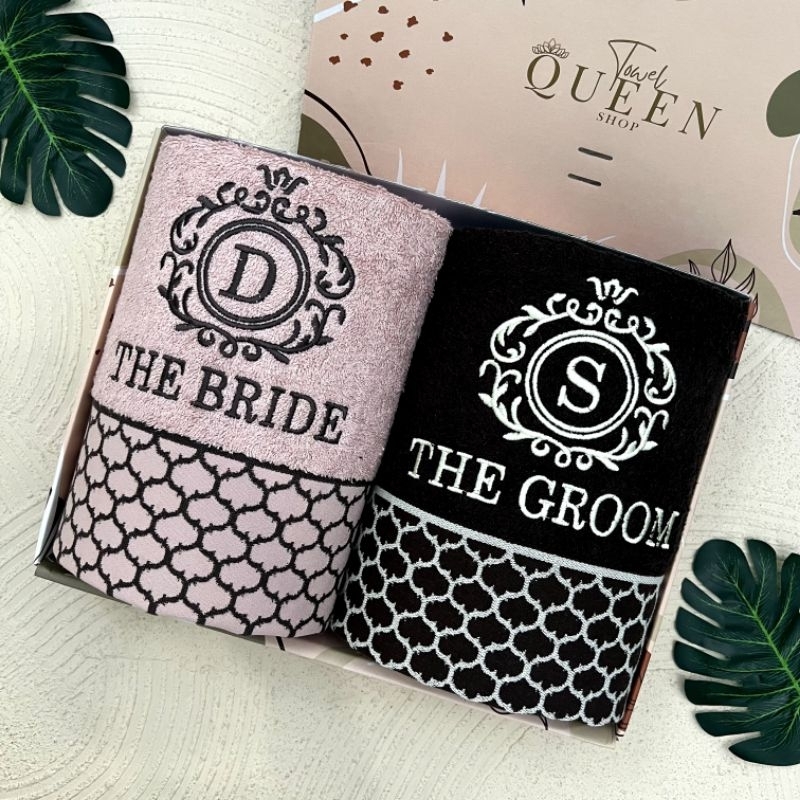 Handuk Mandi Couple Lunarson  (Free Bordir + Box) - Towel Queen Shop