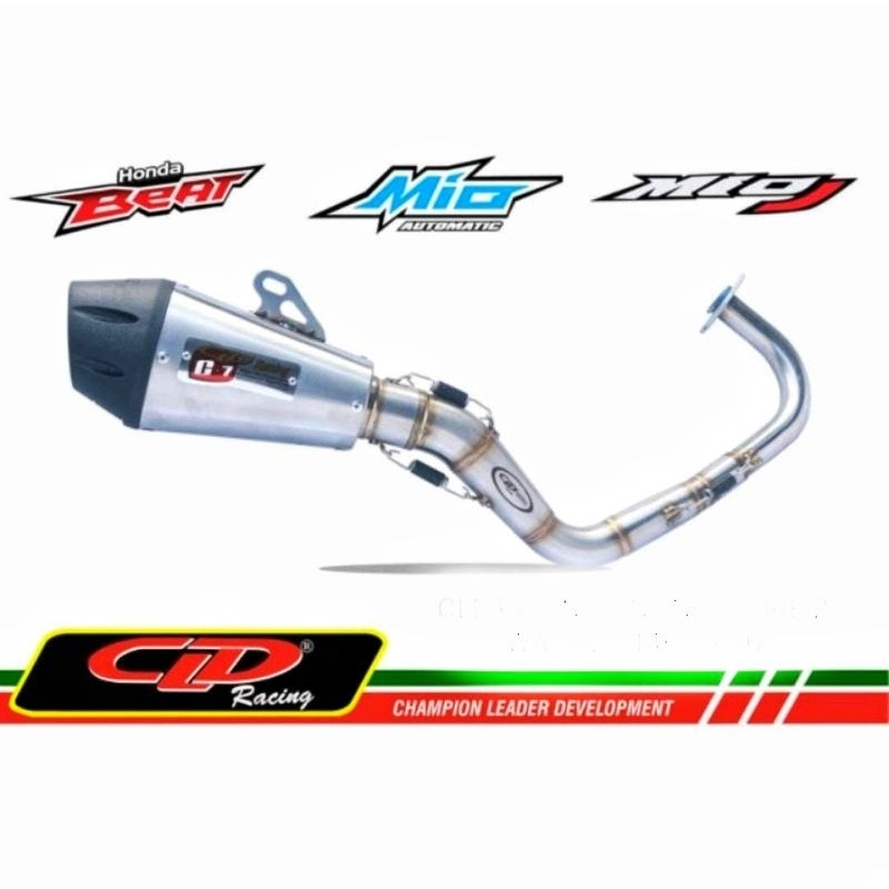 Knalpot CLD Racing type C7 Inlet 50 for Beat, Scoopy, Genio, Mio Karbu, Mio J, Mio M3, Xeon RC/GT 11