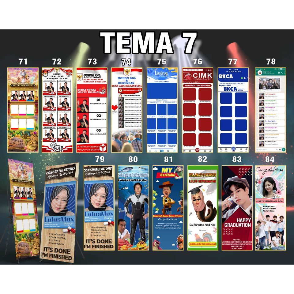 Spanduk wisuda x banner baner skripsi kelulusan
