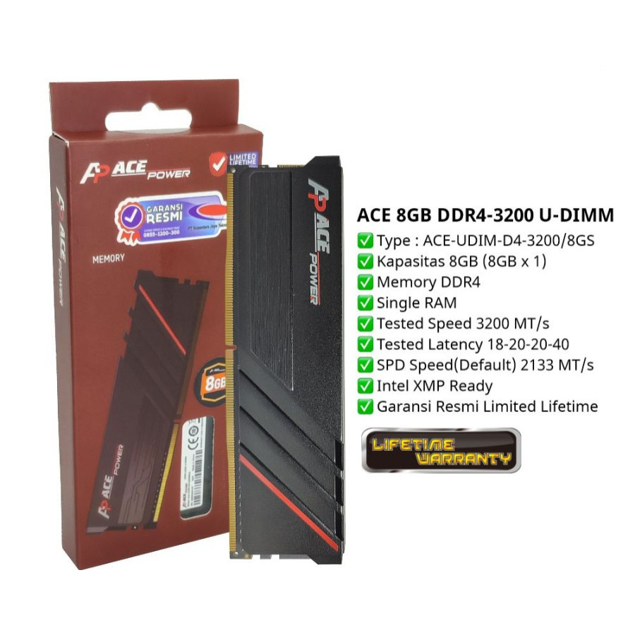 RAM PC Ace Power 8GB DDR4 3200MHz