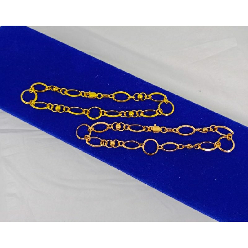gelang tangan rantai hollo ovall vensy/perak asli silver 925 lapis emas/perhiasan fashion wanita terbaru
