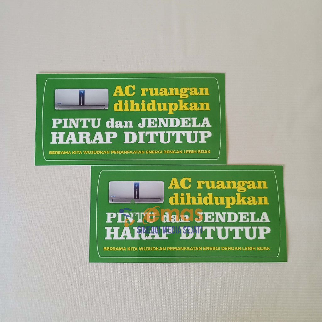 

Sticker Ruang AC | Stiker Pintu Harap Ditutup Kembali