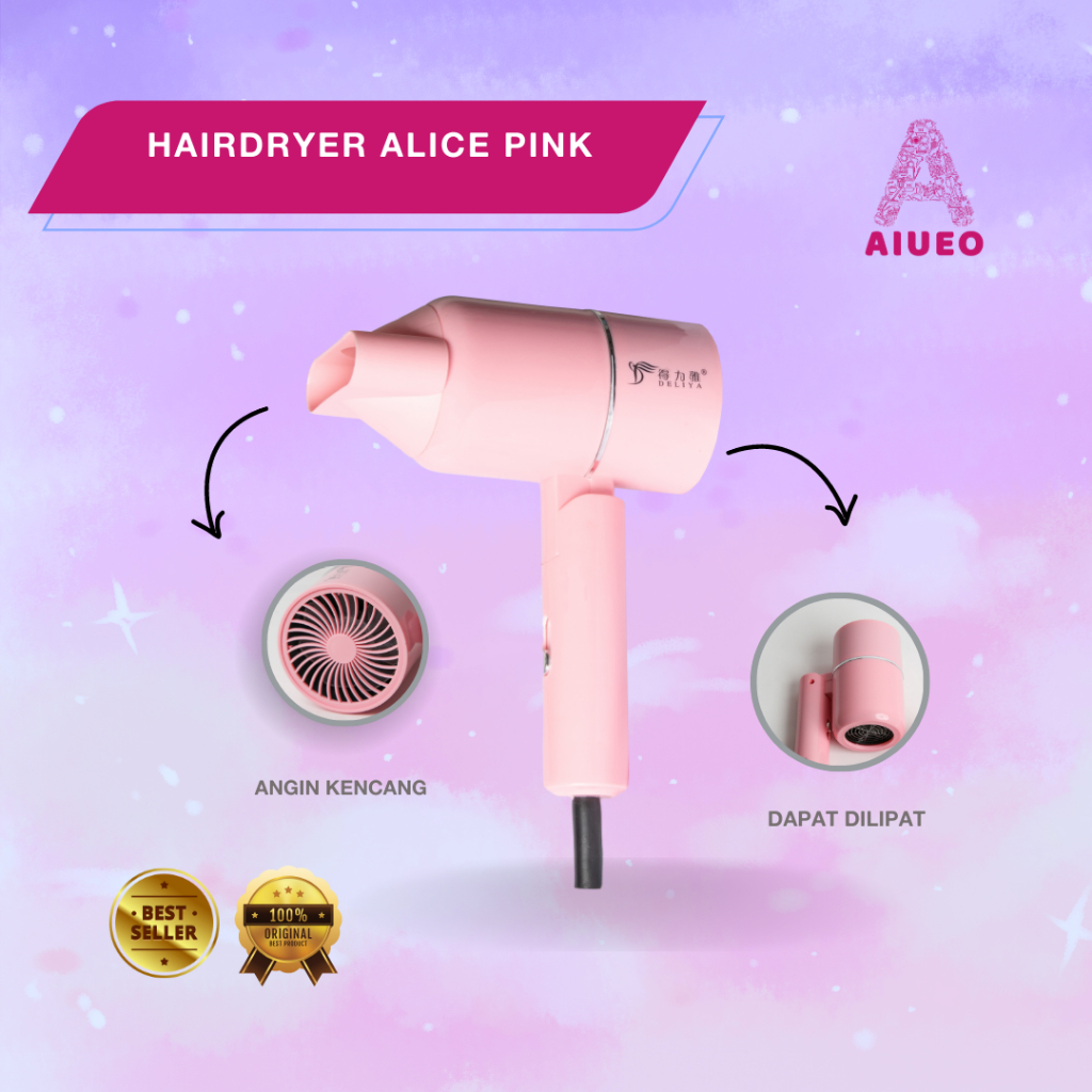 Hair Dryer Mini Low Watt - Pengering Rambut Profesional Salon Alice Drayer Murah | Draiyer Alat pengering Rambut low watt