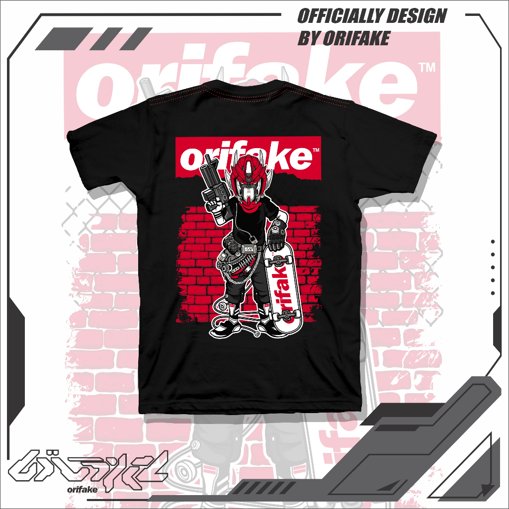 Orifake - T-SHIRT SKATEBOARD 200gsm
