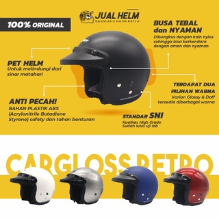 Helm Cargloss Retro CFM Orange Glossy | Brilliant Orange | Helm Bogo Classic | JUAL HELM