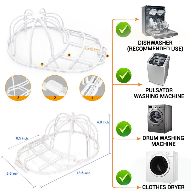 Topi Wash Basket/Rak Pengering Topi/Baseball Hat Cleaner Rack