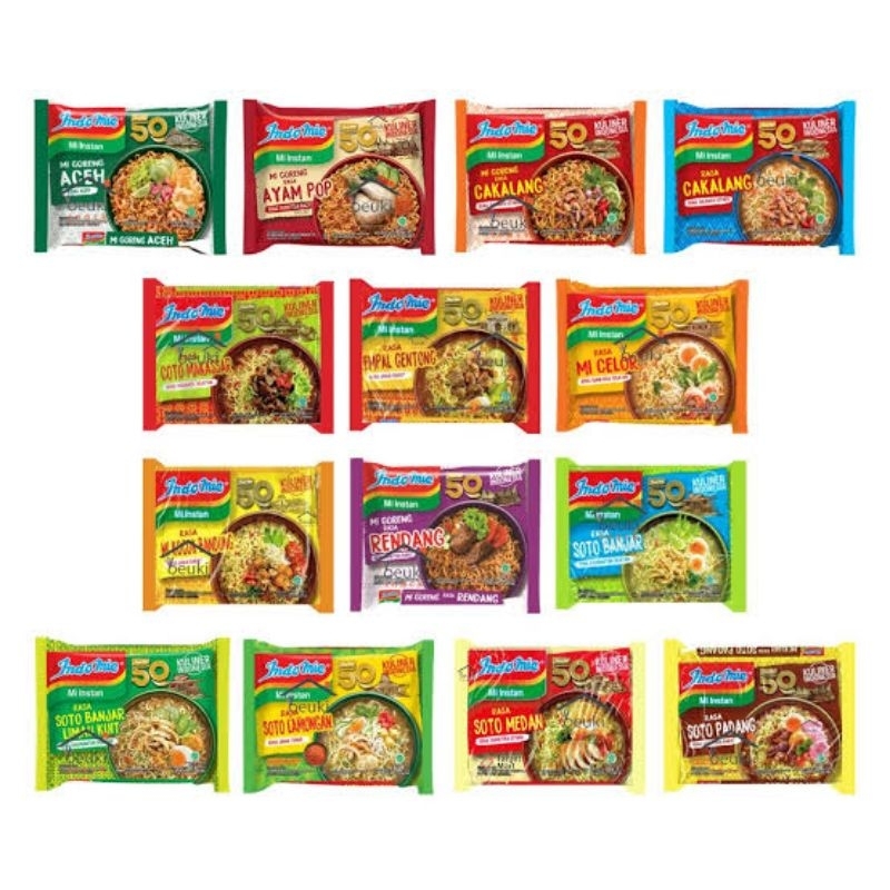 

Indomie Goreng Rebus Soto Kari Ayam Mie Instan 85 gram