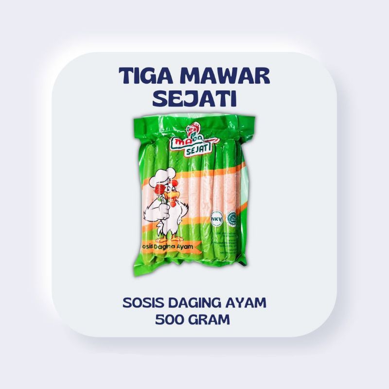 

ADDRIELLA Tiga Mawar Sejati Sosis Ayam Long 500gr | Tiga Mawar Sejati/Frozenfood/Frozenfood Murah