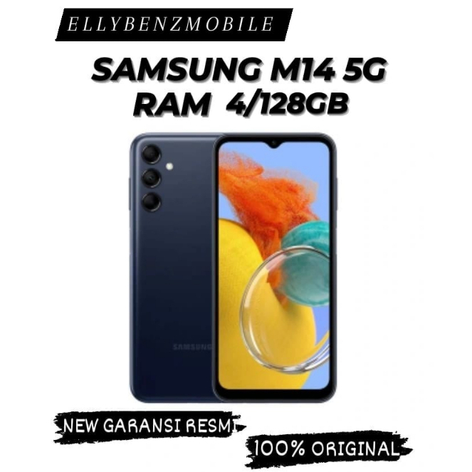 SAMSUNG M14 5G 4/128GB NEW GARANSI RESMI SAMSUNG INDONESIA