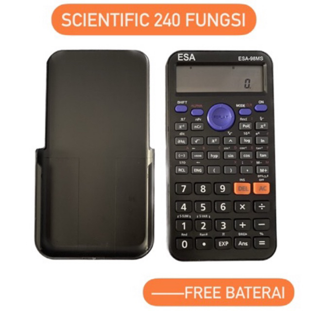 Kalkulator scientific esa 98ms dengan 240 fungsi free baterai