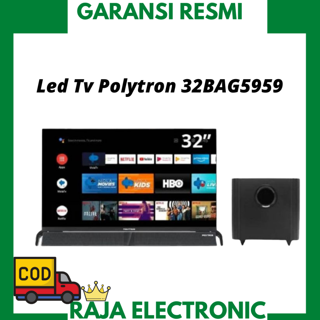 Polytron Led Tv 32BAG5959 Soundbar 32 Inch