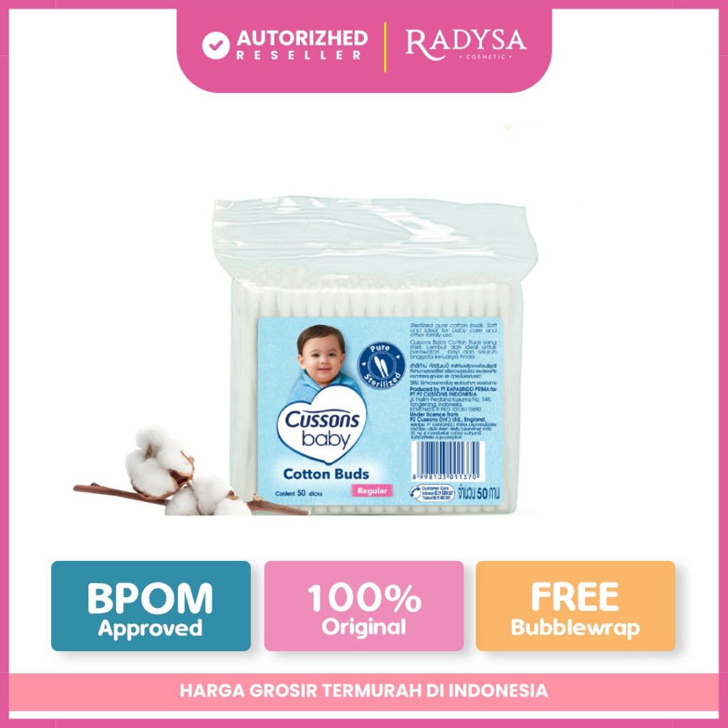 𝐑𝐀𝐃𝐘𝐒𝐀 - Cussons Baby Cotton Bud  - Pembersih Telinga Bayi 50's