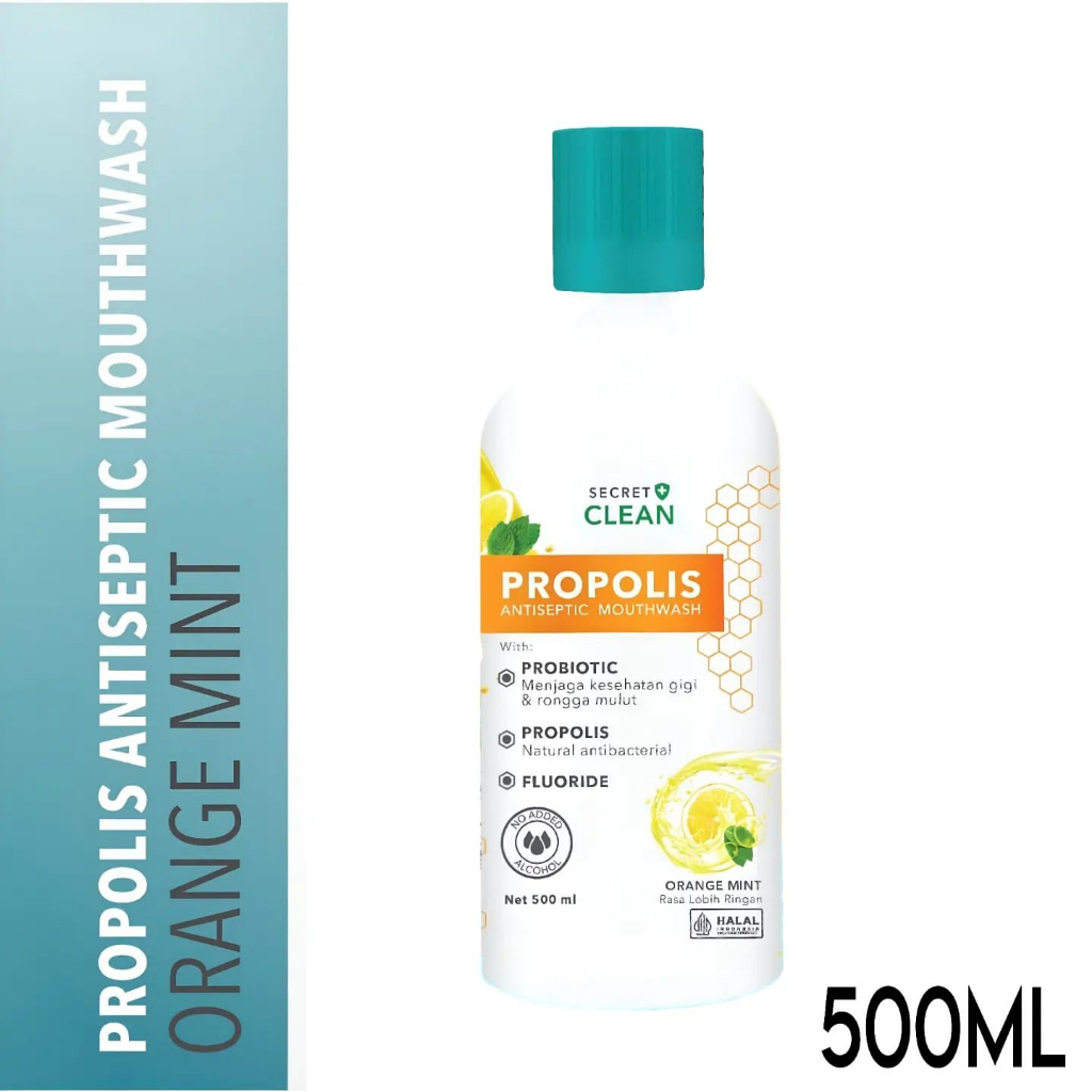 | LB | Secret Clean Propolis Antiseptic Mouthwash 500ml - obat kumur - penyegar mulut dan nafas SECRETCLEAN BPOM