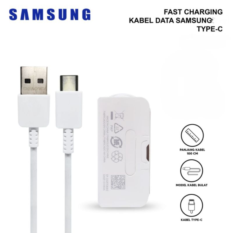 KABEL DATA SAMSUNG TYPE C FAST CHARGING 2A 100 CM FOR SAMSUNG A13 / A20 / A21 / A21S / A30 / A31 / A32 / A50 / A50S / A51