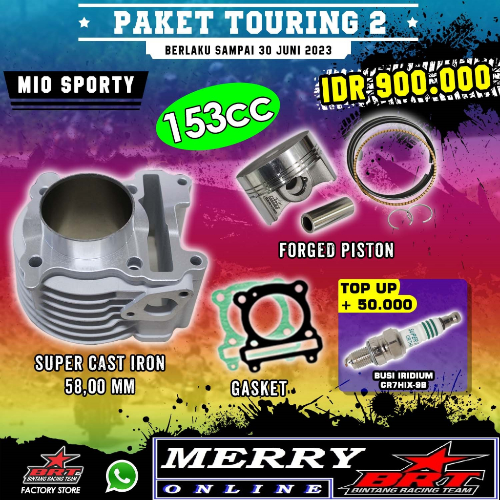 Paket Bore Up BRT Mio Sporty Nouvo 58 mm 5TL